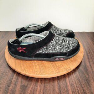 KURU Draft Womens Size 8.5 Shoes Black Knit Slip On Clog Mule Comfort Slippers